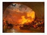 The Great Fire of London by Philippe-Jacques de Loutherbourg