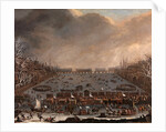 Frost Fair on the Thames, with Old London Bridge in the distance, London by Anonymous