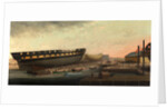 Heaving up His Majesty's Frigate 'Diana' at Blackburn's Yard, near Plymouth by John Rogers