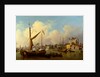 The Thames and the Tower of London Supposedly on the King's Birthday The Thames and the Tower of London by Samuel Scott