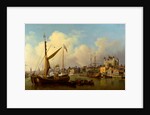 The Thames and the Tower of London Supposedly on the King's Birthday The Thames and the Tower of London by Samuel Scott