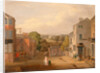 Street Scene in Chorley, Lancashire, with a view of Chorley Hall by John Bird of Liverpool