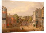 Street Scene in Chorley, Lancashire, with a view of Chorley Hall by John Bird of Liverpool