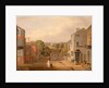 Street Scene in Chorley, Lancashire, with a view of Chorley Hall by John Bird of Liverpool