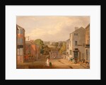 Street Scene in Chorley, Lancashire, with a view of Chorley Hall by John Bird of Liverpool