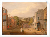 Street Scene in Chorley, Lancashire, with a view of Chorley Hall by John Bird of Liverpool