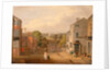 Street Scene in Chorley, Lancashire, with a view of Chorley Hall by John Bird of Liverpool