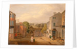 Street Scene in Chorley, Lancashire, with a view of Chorley Hall by John Bird of Liverpool