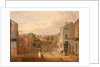 Street Scene in Chorley, Lancashire, with a view of Chorley Hall by John Bird of Liverpool