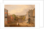 Street Scene in Chorley, Lancashire, with a view of Chorley Hall by John Bird of Liverpool