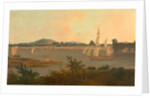 Pinnace sailing down the Ganges past Monghyr Fort Ganges Landscape by Thomas Daniell