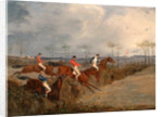 Scenes From a Steeplechase: Another Hedge A Steeplechase: Taking a Hedge and Ditch by Henry Thomas Alken