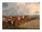 Scenes From a Steeplechase: Another Hedge A Steeplechase: Taking a Hedge and Ditch by Henry Thomas Alken