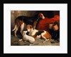 A Couple of Foxhounds with a Terrier by William Barraud