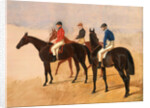 Steeplechase cracks: Allen McDonough on Brunette, Tom Oliver on Discount, and Jem Mason on Lottery by John Frederick Herring