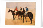 Steeplechase cracks: Allen McDonough on Brunette, Tom Oliver on Discount, and Jem Mason on Lottery by John Frederick Herring
