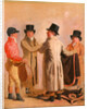 The Jockey Frank Buckle, the Owner-Breeder John Wastell, his Trainer Robert Robson, and a Stable-lad Frank Buckle by Benjamin Marshall