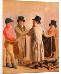 The Jockey Frank Buckle, the Owner-Breeder John Wastell, his Trainer Robert Robson, and a Stable-lad Frank Buckle by Benjamin Marshall