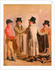 The Jockey Frank Buckle, the Owner-Breeder John Wastell, his Trainer Robert Robson, and a Stable-lad Frank Buckle by Benjamin Marshall