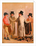 The Jockey Frank Buckle, the Owner-Breeder John Wastell, his Trainer Robert Robson, and a Stable-lad Frank Buckle by Benjamin Marshall