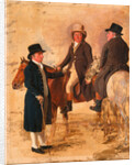 John Hilton, Judge of the Course at Newmarket; John Fuller, Clerk of the Course; and John Stevens, a Trainer by Benjamin Marshall