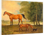 Broodmare with Foal, and a Terrier by Benjamin Marshall