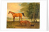 Broodmare with Foal, and a Terrier by Benjamin Marshall
