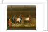 The Stables and Two Famous Running Horses belonging to His Grace, the Duke of Bolton Two Horses in a Stable with a Groom Two Horses and a Groom in a Stable by James Seymour