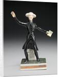 Ceramic Dr. Syntax: standing, with a book in one hand and arms outstretched by Anonymous