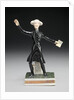 Ceramic Dr. Syntax: standing, with a book in one hand and arms outstretched by Anonymous