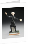 Ceramic Dr. Syntax: standing, with a book in one hand and arms outstretched by Anonymous
