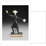 Ceramic Dr. Syntax: standing, with a book in one hand and arms outstretched by Anonymous