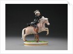 Ceramic Dr. Syntax: On a Horse, Jumping a Gate by Anonymous