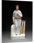 Ceramic, Cricketers - a pair by Anonymous