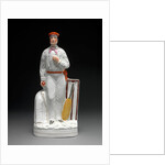 Ceramic, Cricketers - a pair by Anonymous