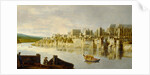 The Thames at Westminster Stairs, London by De Jongh