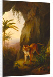 Tiger in a Cave Tropical by Jacques-Laurent Agasse