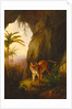 Tiger in a Cave Tropical by Jacques-Laurent Agasse