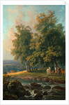 Horses and Cattle by a River by George Barret