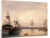 French harbor scene by Anonymous
