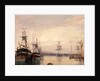 French harbor scene by Anonymous