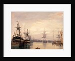 French harbor scene by Anonymous
