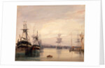 French harbor scene by Anonymous
