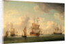English Ships Under Sail in a Very Light Breeze by Charles Brooking
