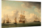 English Ships Under Sail in a Very Light Breeze by Charles Brooking