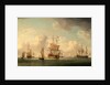English Ships Under Sail in a Very Light Breeze by Charles Brooking