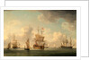 English Ships Under Sail in a Very Light Breeze by Charles Brooking