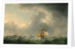 English Ships Running before a Gale by Charles Brooking