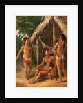A Leeward Islands Carib family outside a Hut by Agostino Brunias