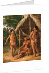 A Leeward Islands Carib family outside a Hut by Agostino Brunias